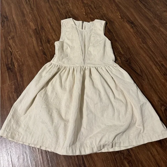 Free People | Dresses | Free People Heavy Cream Vneck Babydoll Dress With  Floral Patternpockets Size M | Poshmark